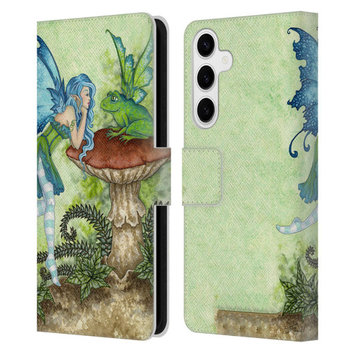 Amy Brown Pixies Frog Gossip Leather Book Wallet Case Cover For Samsung Galaxy S24+ 5G