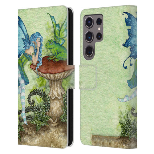 Amy Brown Pixies Frog Gossip Leather Book Wallet Case Cover For Samsung Galaxy S24 Ultra 5G