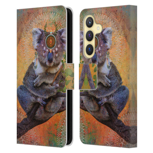 Jena DellaGrottaglia Animals Koala Leather Book Wallet Case Cover For Samsung Galaxy S24 5G