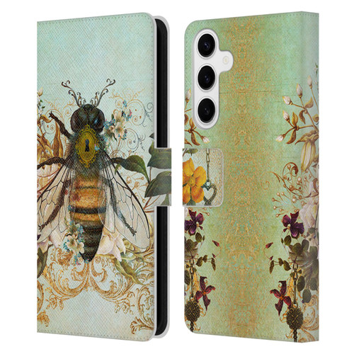 Jena DellaGrottaglia Insects Bee Garden Leather Book Wallet Case Cover For Samsung Galaxy S24+ 5G