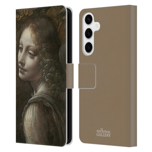 The National Gallery Art The Virgin Of The Rocks Leather Book Wallet Case Cover For Samsung Galaxy S24+ 5G