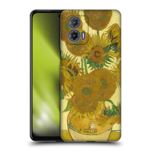 The National Gallery Art Sunflowers Soft Gel Case for Motorola Moto G73 5G