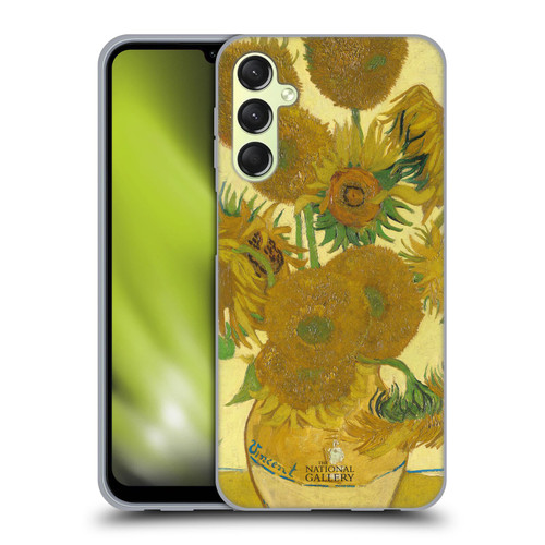The National Gallery Art Sunflowers Soft Gel Case for Samsung Galaxy A24 4G / Galaxy M34 5G