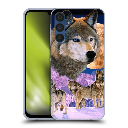 Graeme Stevenson Assorted Designs Wolves Soft Gel Case for Samsung Galaxy A15
