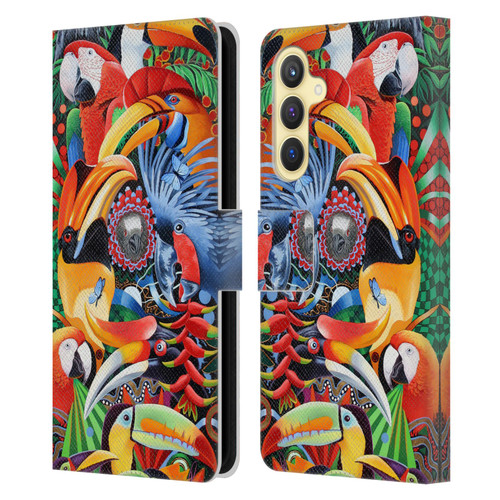Graeme Stevenson Assorted Designs Birds 2 Leather Book Wallet Case Cover For Samsung Galaxy S23 FE 5G