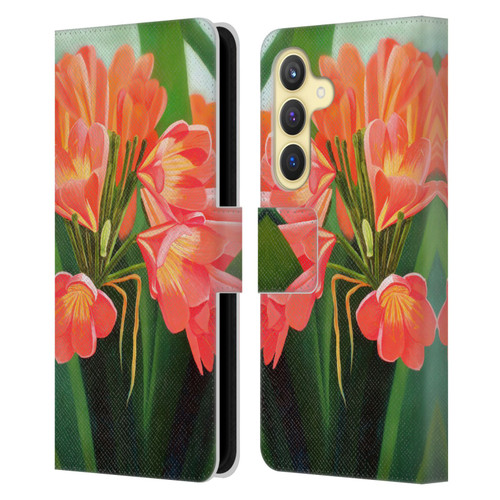 Graeme Stevenson Assorted Designs Flowers 2 Leather Book Wallet Case Cover For Samsung Galaxy S24 5G