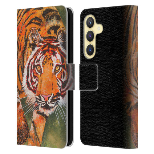 Graeme Stevenson Assorted Designs Tiger 1 Leather Book Wallet Case Cover For Samsung Galaxy S24 5G