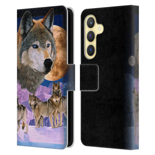 Graeme Stevenson Assorted Designs Wolves Leather Book Wallet Case Cover For Samsung Galaxy S24 5G