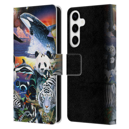 Graeme Stevenson Assorted Designs Animals Leather Book Wallet Case Cover For Samsung Galaxy S24+ 5G