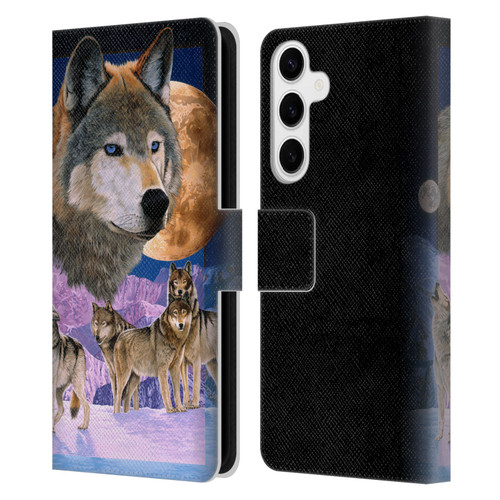 Graeme Stevenson Assorted Designs Wolves Leather Book Wallet Case Cover For Samsung Galaxy S24+ 5G