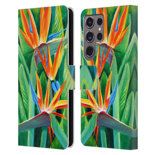 Graeme Stevenson Assorted Designs Birds Of Paradise Leather Book Wallet Case Cover For Samsung Galaxy S24 Ultra 5G