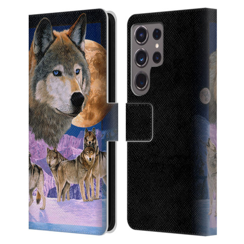 Graeme Stevenson Assorted Designs Wolves Leather Book Wallet Case Cover For Samsung Galaxy S24 Ultra 5G