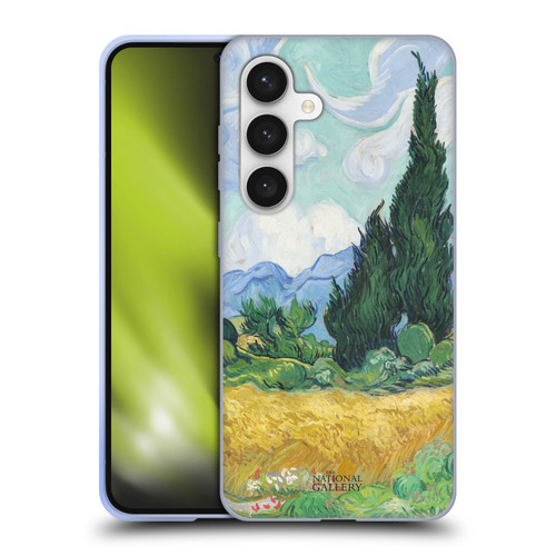 The National Gallery Art A Wheatfield With Cypresses Soft Gel Case for Samsung Galaxy S24 5G