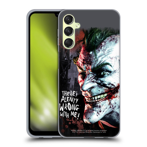 Batman Arkham City Graphics Joker Wrong With Me Soft Gel Case for Samsung Galaxy A24 4G / Galaxy M34 5G