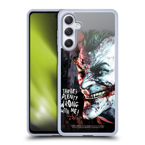 Batman Arkham City Graphics Joker Wrong With Me Soft Gel Case for Samsung Galaxy M54 5G