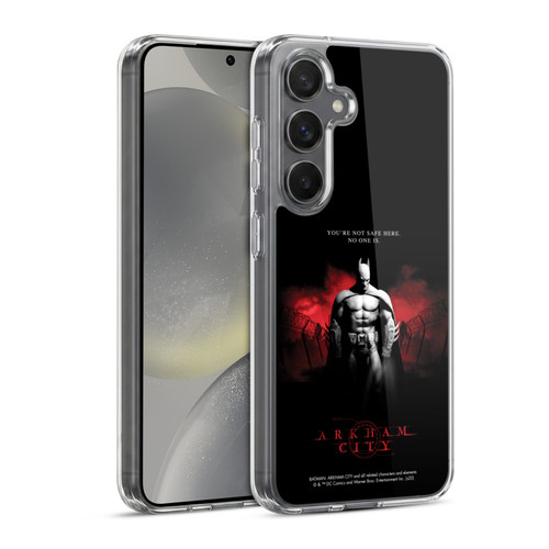 Batman Arkham City Graphics Batman Not Safe Here Soft Gel Case for Samsung Galaxy S24 5G & MagSafe