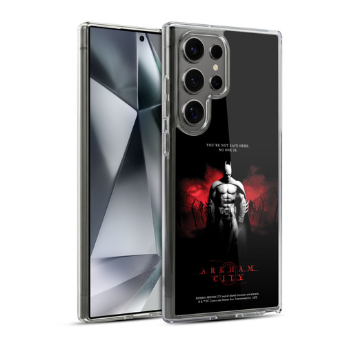 Batman Arkham City Graphics Batman Not Safe Here Soft Gel Case for Samsung Galaxy S24 Ultra 5G & MagSafe