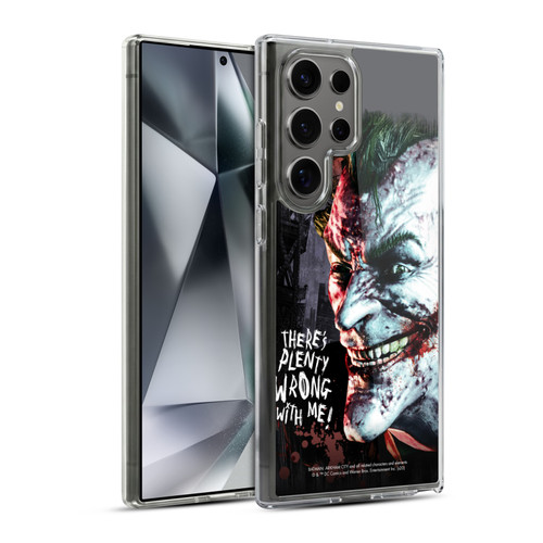Batman Arkham City Graphics Joker Wrong With Me Soft Gel Case for Samsung Galaxy S24 Ultra 5G & MagSafe
