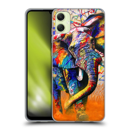 Graeme Stevenson Colourful Wildlife Elephant 4 Soft Gel Case for Samsung Galaxy A05