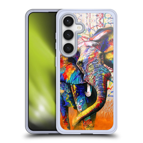 Graeme Stevenson Colourful Wildlife Elephant 4 Soft Gel Case for Samsung Galaxy S24 5G