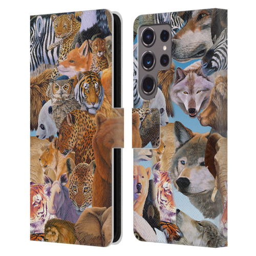 Graeme Stevenson Wildlife Animals Leather Book Wallet Case Cover For Samsung Galaxy S24 Ultra 5G