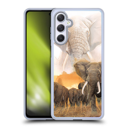Graeme Stevenson Wildlife Elephants Soft Gel Case for Samsung Galaxy M54 5G