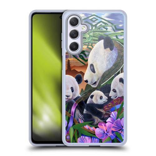Graeme Stevenson Wildlife Pandas Soft Gel Case for Samsung Galaxy M54 5G
