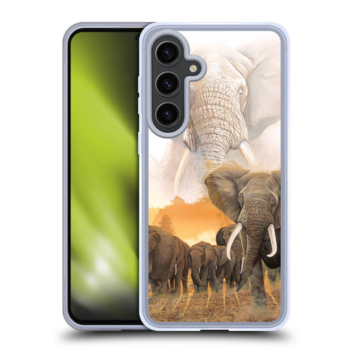 Graeme Stevenson Wildlife Elephants Soft Gel Case for Samsung Galaxy S24+ 5G