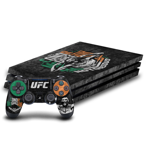 UFC Graphics Conor McGregor Distressed Vinyl Sticker Skin Decal Cover for Sony PS4 Pro Bundle