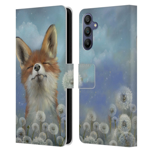 Ash Evans Animals Dandelion Fox Leather Book Wallet Case Cover For Samsung Galaxy A15
