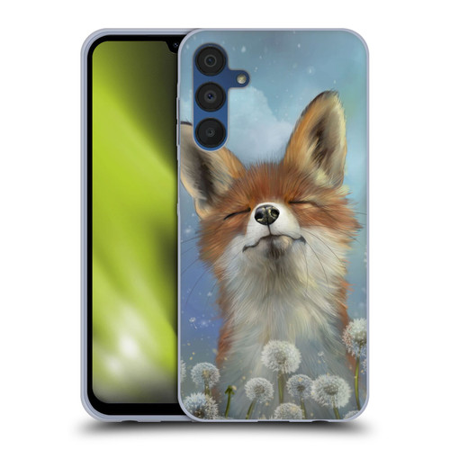 Ash Evans Animals Dandelion Fox Soft Gel Case for Samsung Galaxy A15