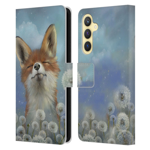 Ash Evans Animals Dandelion Fox Leather Book Wallet Case Cover For Samsung Galaxy S23 FE 5G