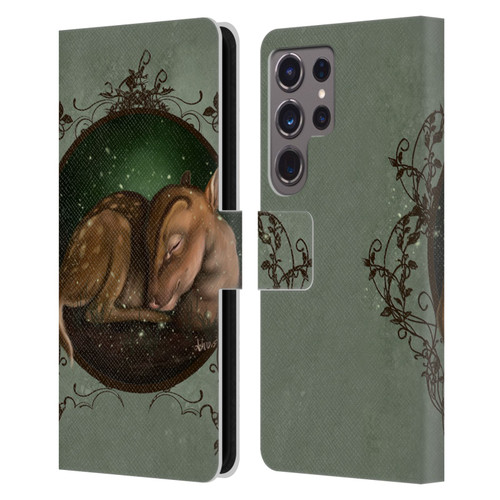 Ash Evans Animals Foundling Fawn Leather Book Wallet Case Cover For Samsung Galaxy S24 Ultra 5G