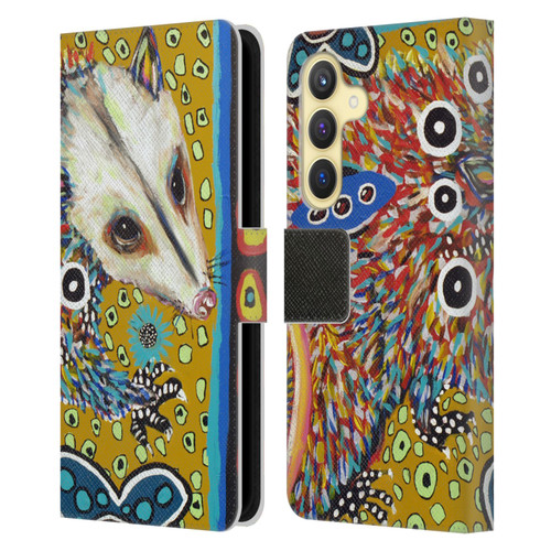 Mad Dog Art Gallery Animals Possum Leather Book Wallet Case Cover For Samsung Galaxy S24 5G