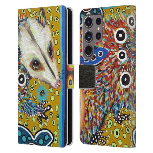 Mad Dog Art Gallery Animals Possum Leather Book Wallet Case Cover For Samsung Galaxy S24 Ultra 5G