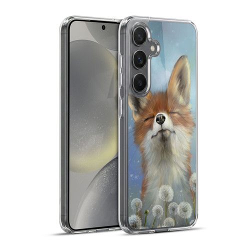 Ash Evans Animals Dandelion Fox Soft Gel Case for Samsung Galaxy S24+ 5G & MagSafe