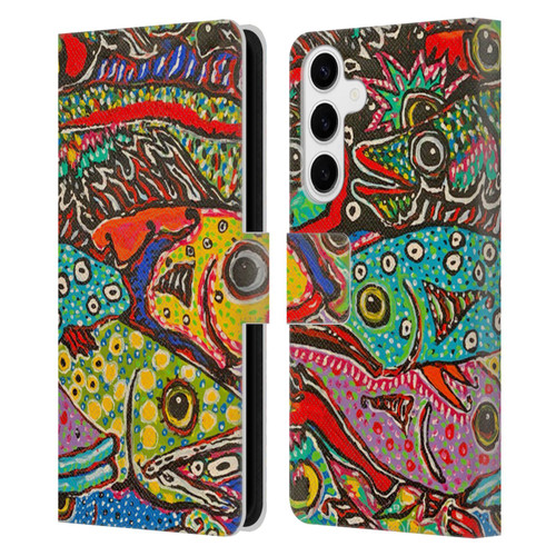 Mad Dog Art Gallery Assorted Designs Many Mad Fish Leather Book Wallet Case Cover For Samsung Galaxy S24+ 5G