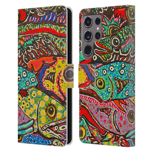 Mad Dog Art Gallery Assorted Designs Many Mad Fish Leather Book Wallet Case Cover For Samsung Galaxy S24 Ultra 5G