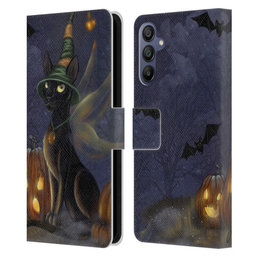 Ash Evans Black Cats The Witching Time Leather Book Wallet Case Cover For Samsung Galaxy A15