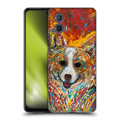 Mad Dog Art Gallery Dog 5 Corgi Soft Gel Case for Motorola Moto G73 5G
