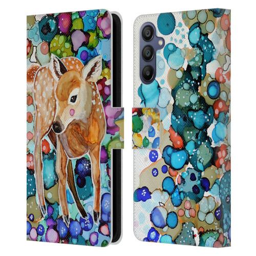 Sylvie Demers Nature Deer Leather Book Wallet Case Cover For Samsung Galaxy A15