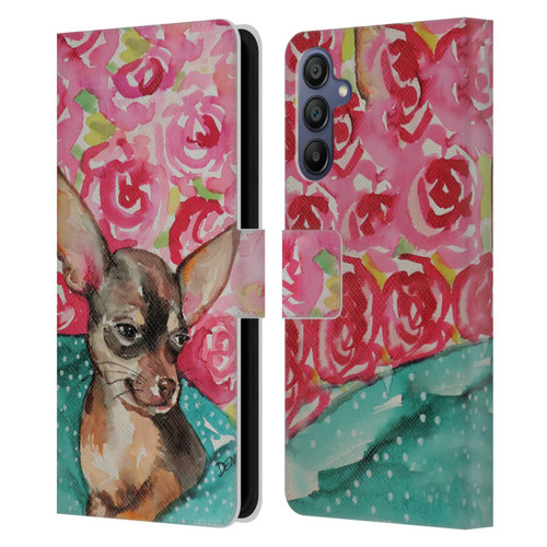 Sylvie Demers Nature Chihuahua Leather Book Wallet Case Cover For Samsung Galaxy A15