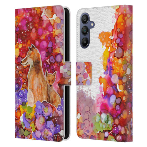 Sylvie Demers Nature Mother Fox Leather Book Wallet Case Cover For Samsung Galaxy A15