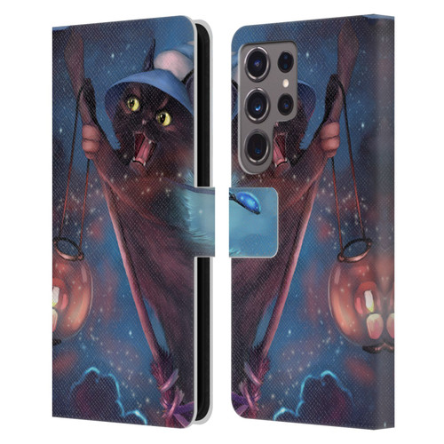 Ash Evans Black Cats 2 Magical Leather Book Wallet Case Cover For Samsung Galaxy S24 Ultra 5G