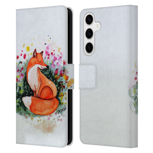 Sylvie Demers Nature Fox Beauty Leather Book Wallet Case Cover For Samsung Galaxy S24+ 5G