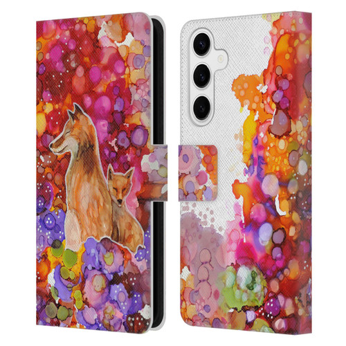 Sylvie Demers Nature Mother Fox Leather Book Wallet Case Cover For Samsung Galaxy S24+ 5G