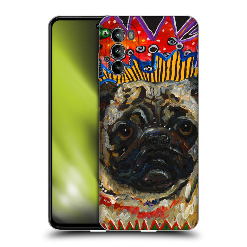 Mad Dog Art Gallery Dogs Pug Soft Gel Case for Motorola Moto G82 5G