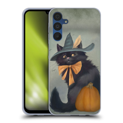 Ash Evans Black Cats 2 Halloween Pumpkin Soft Gel Case for Samsung Galaxy A15