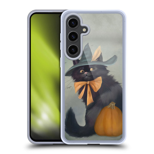 Ash Evans Black Cats 2 Halloween Pumpkin Soft Gel Case for Samsung Galaxy S24+ 5G