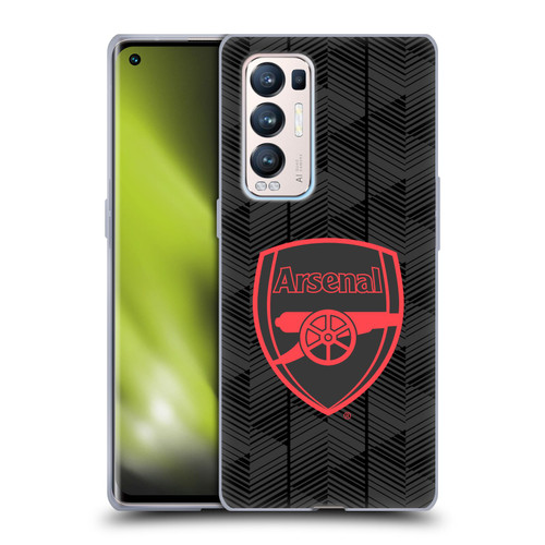 Arsenal FC Crest and Gunners Logo Black Soft Gel Case for OPPO Find X3 Neo / Reno5 Pro+ 5G